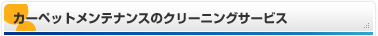 カーペットメンテナンスのクリーニングサービス
